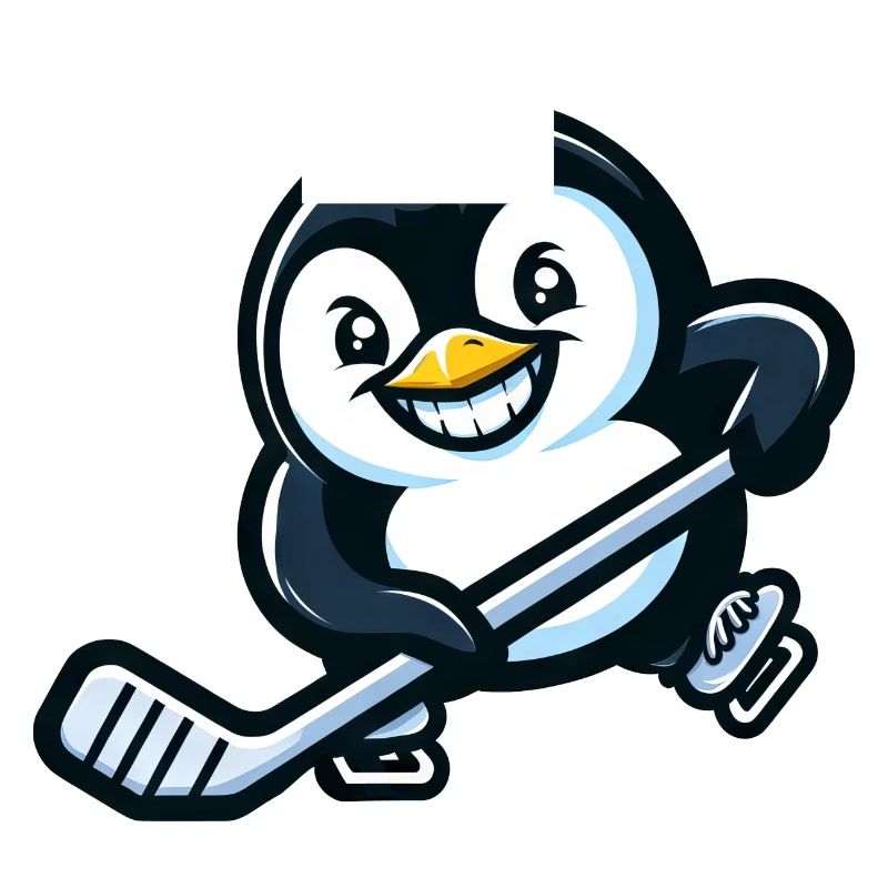 Cooler Pinguin Eishockey