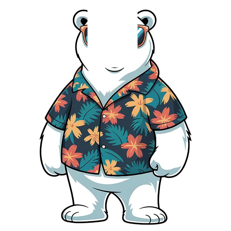 Lustiger Sommer Eisbär