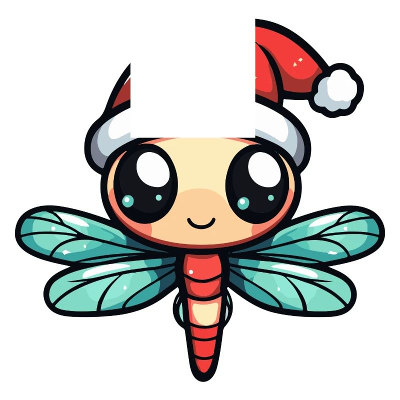 Libellule Noël mignon