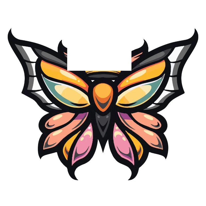 Couronne de bande dessinée papillon