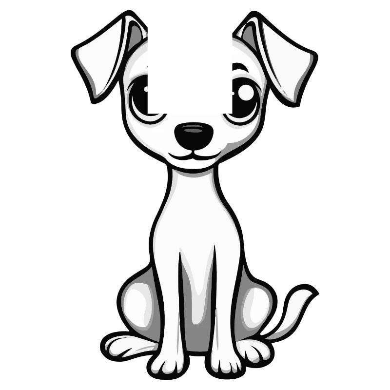Whippet Hund Comic Niedlich