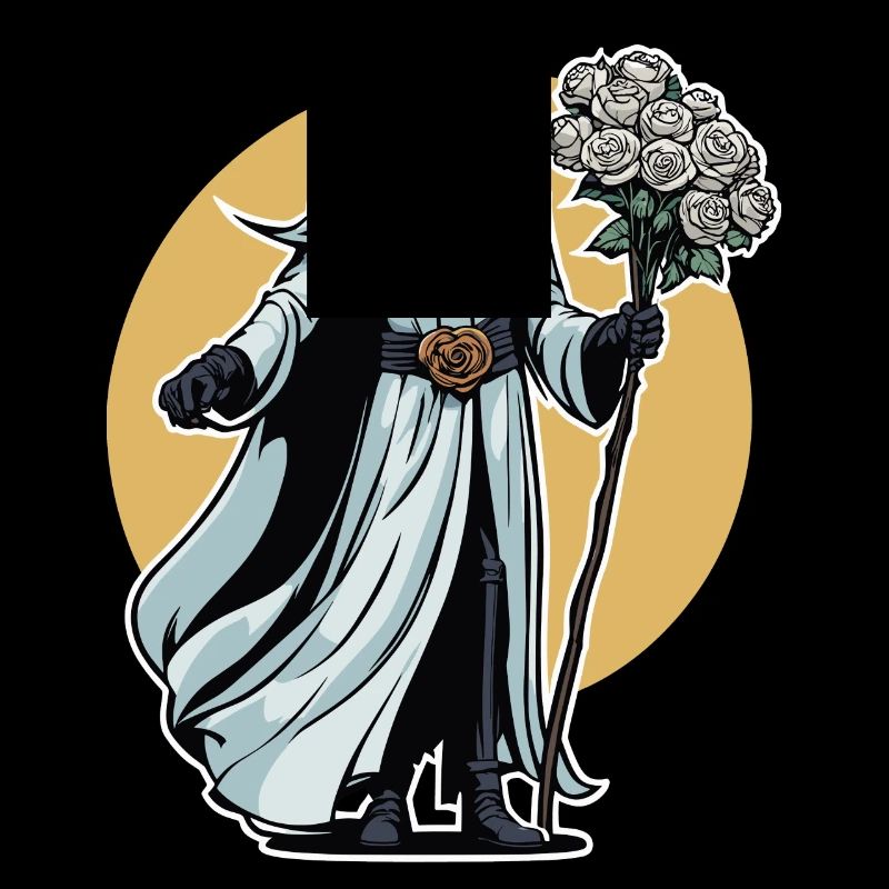 Sensenmann Blumen Illustration