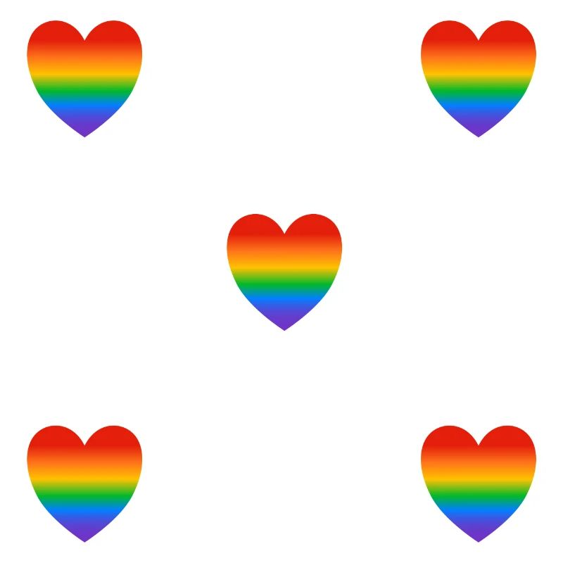 Regenbogen-Herzen