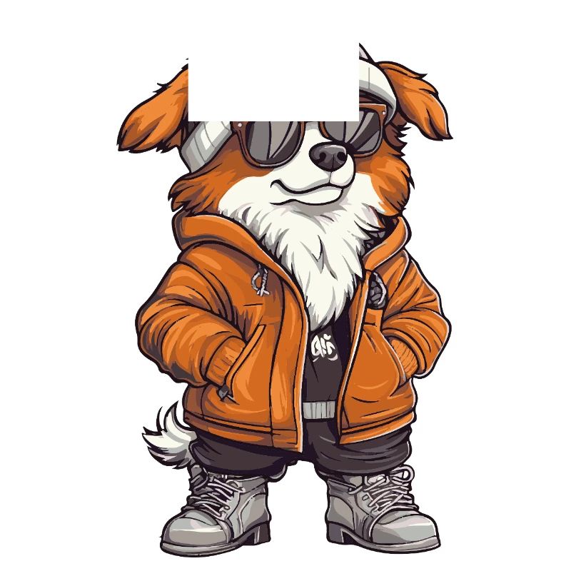 Border Collie Hund Cool Comic