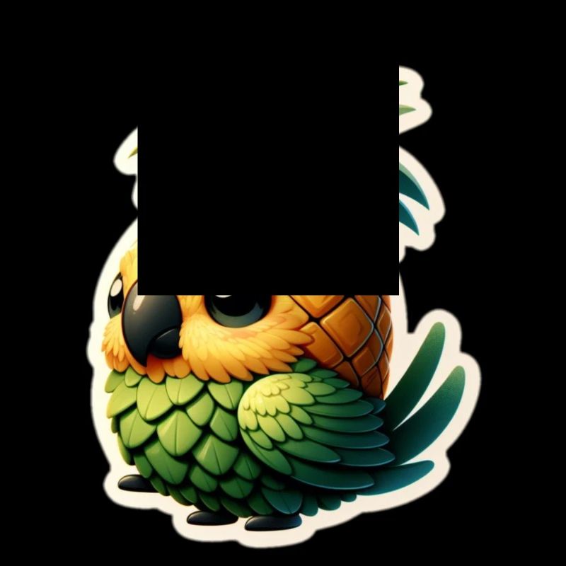 Mignon petit perroquet comme l’ananas