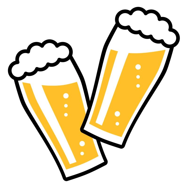 2 Toasting Beer Glasses (Cheers / Pale Ale / 2C)