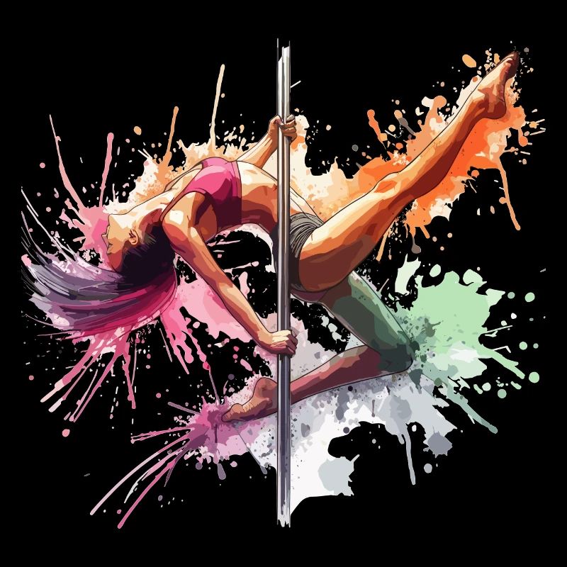 Pole Dance Dynamik Farben Poledance Geschenk