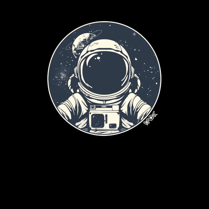 Astronaut and cosmonaut in space
