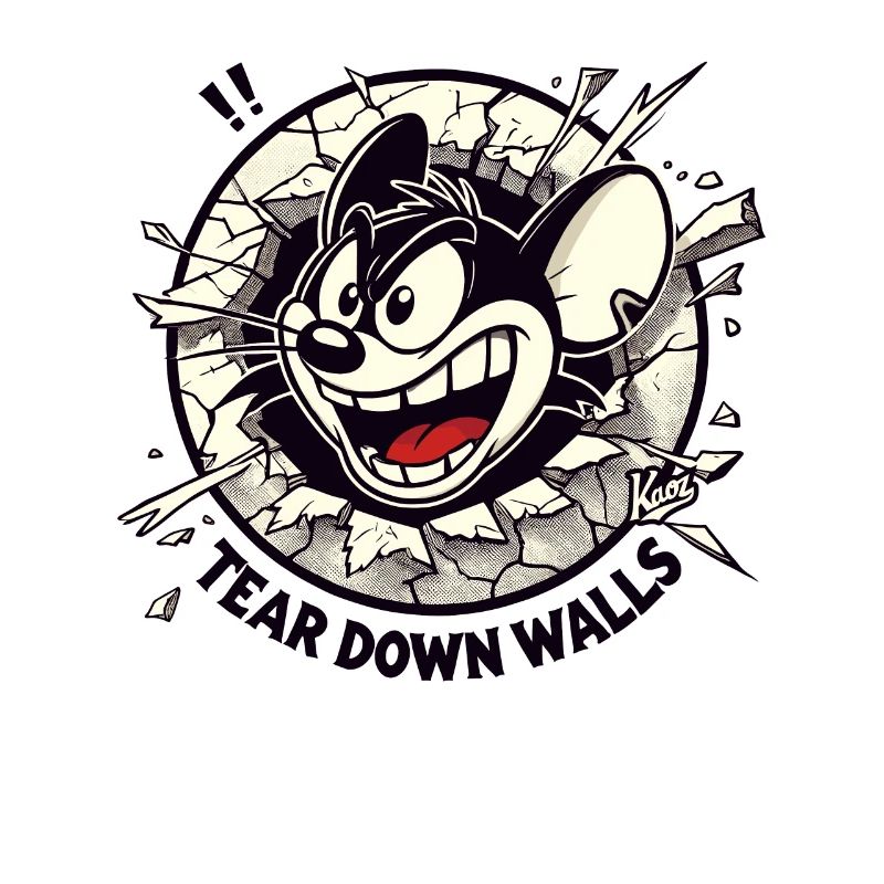 Intense and dynamic mouse wants to tear down walls