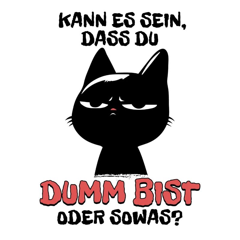 Kann es sein dass du dumm bist? - Schwarze Katze