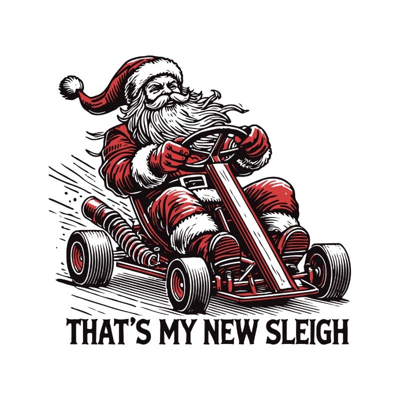 Weihnachtsmann Go-Kart Schlitten