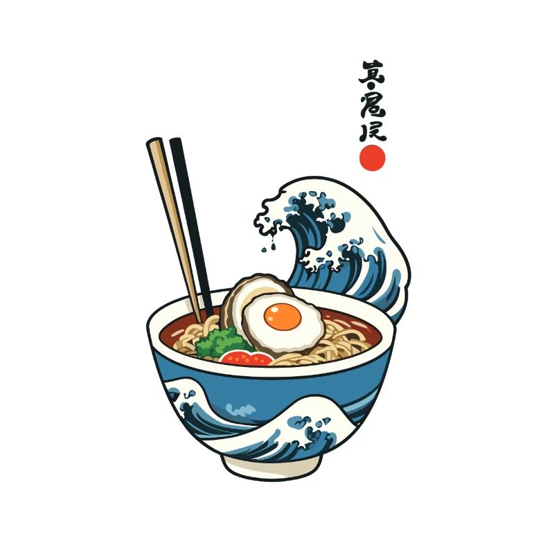 Ramen Ukiyo-e Esthétique Japonaise Rétro