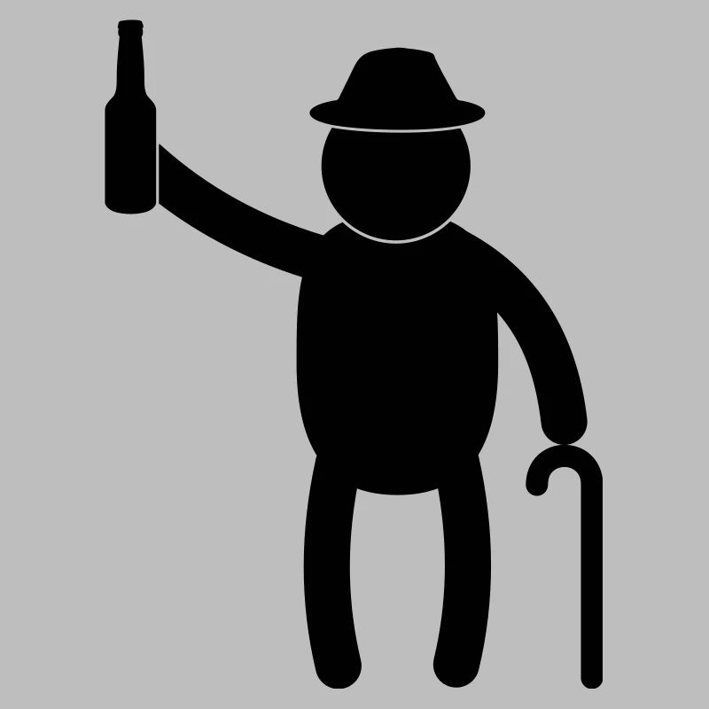 Old man drinking Beer