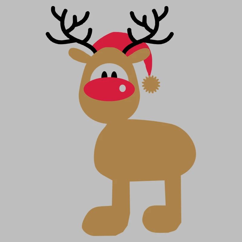 Elch mit Weihnachtsmütze