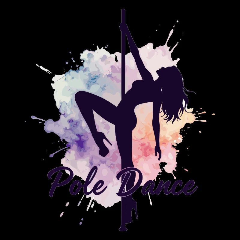 Pole Dance Poledancerinnen Aquarell stark Geschenk