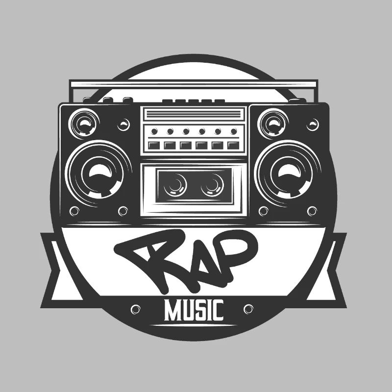 Musikbox Rap Logo Ghettoblaster
