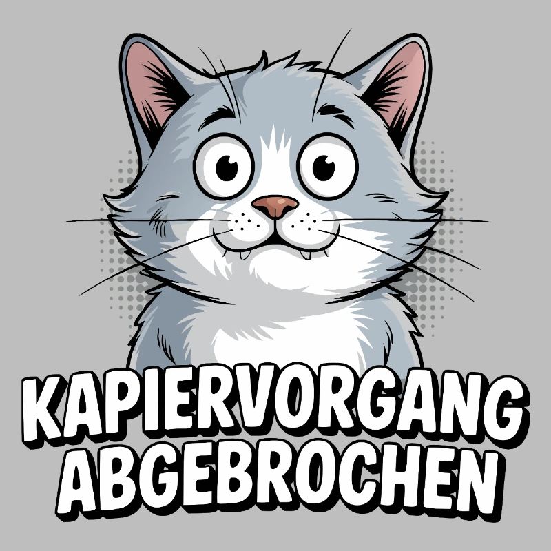 Kapiervorgang abgebrochen – Katze Comic