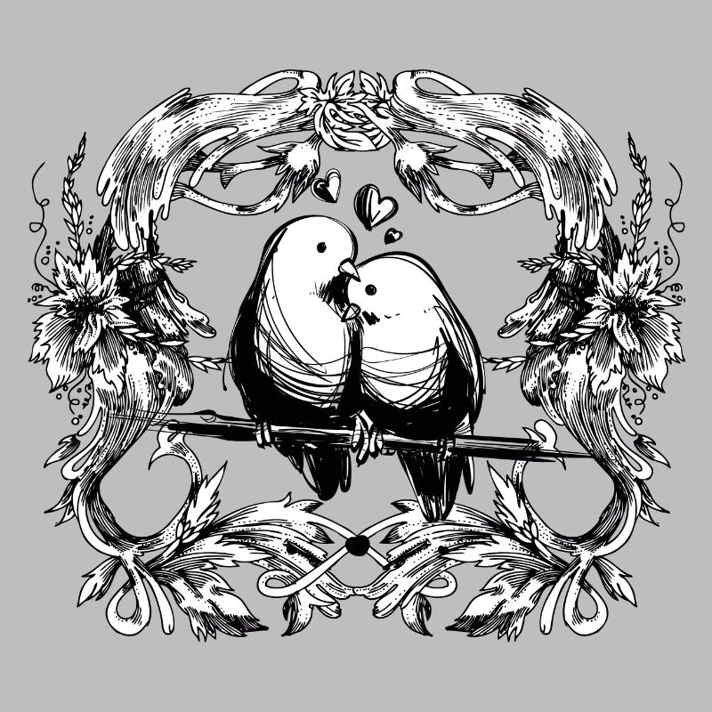 Inséparables / amour / relation / oiseaux / oiseau