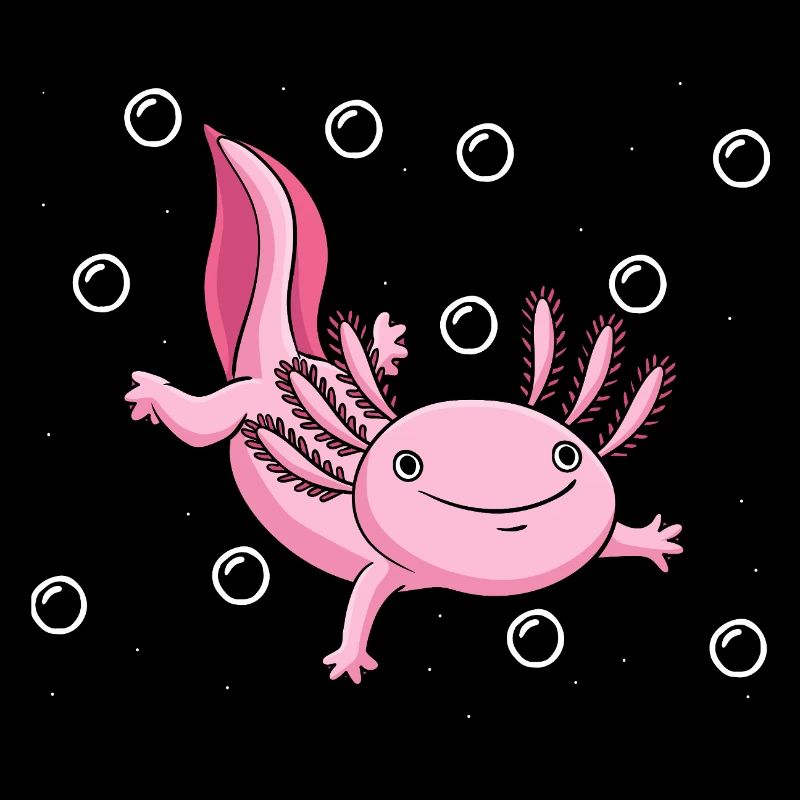 Illustration d’axolotl rose mignon