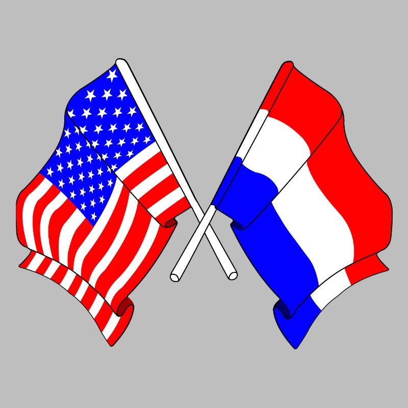 Drapeau des États-Unis et drapeau des Pays-Bas