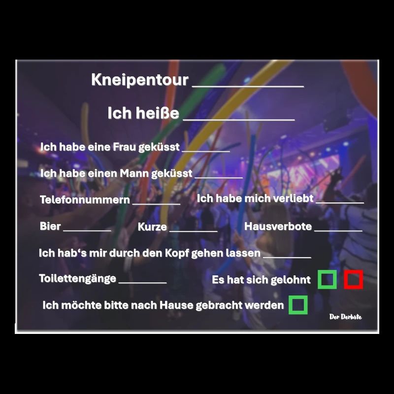 Kneipentour Accessoire Fun