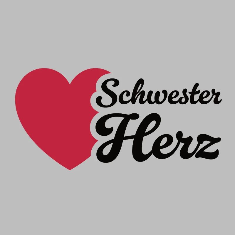 Herz Schwester Design mit Liebe