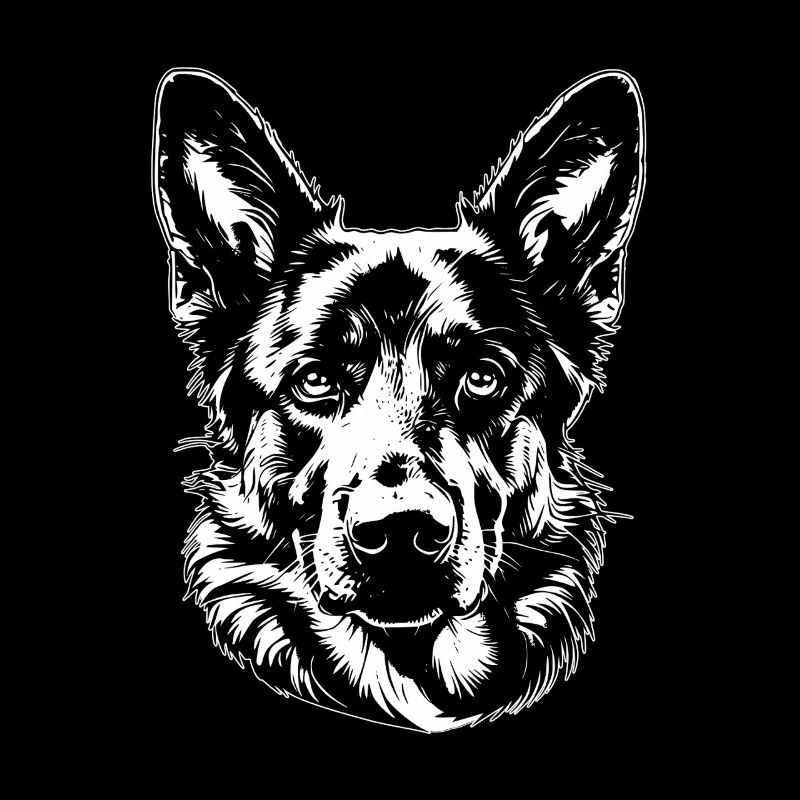 German Shepherd Drawing for Dog Lover