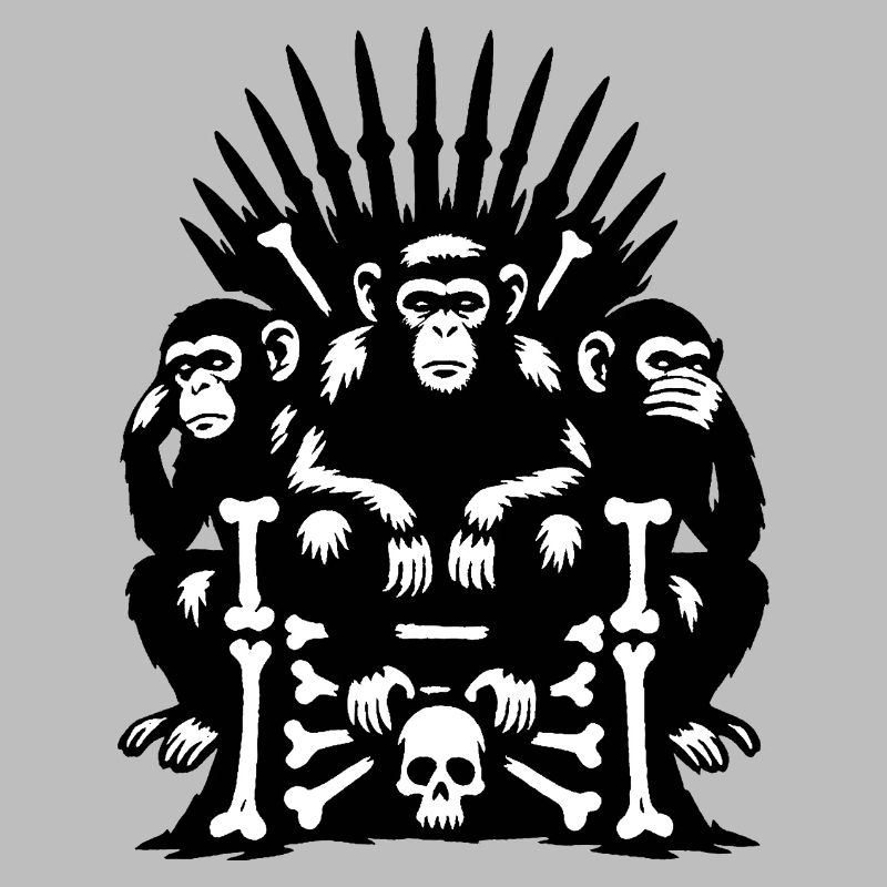Monkeys on Skull and Bones Throne