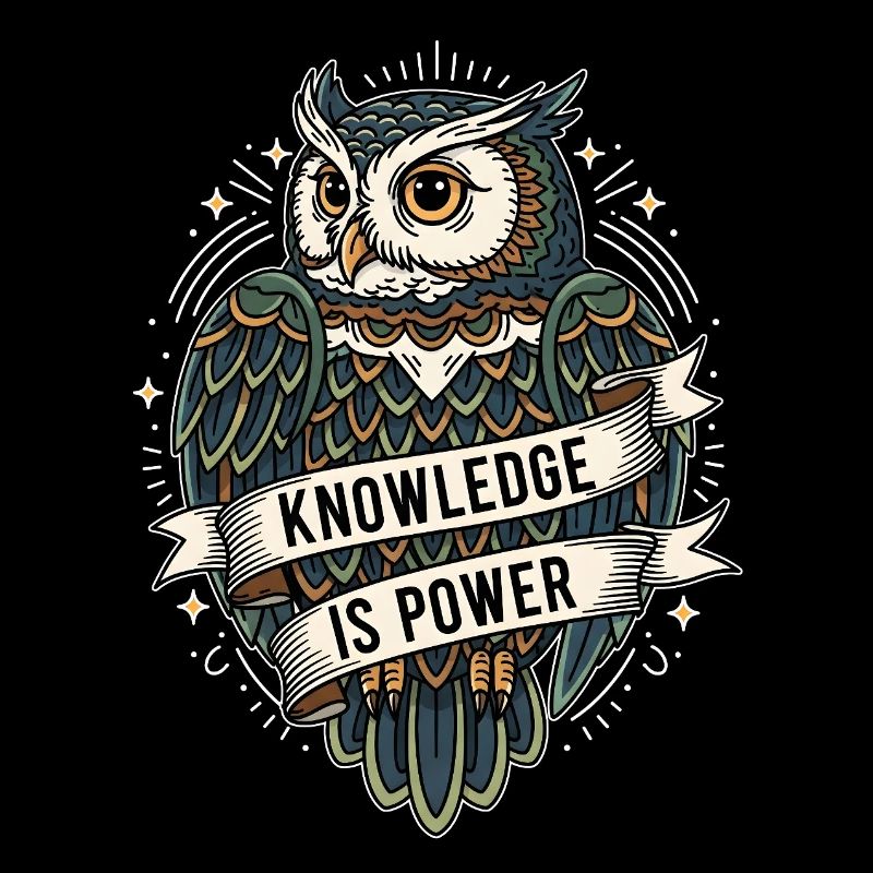 Knowledge Is Power Owl