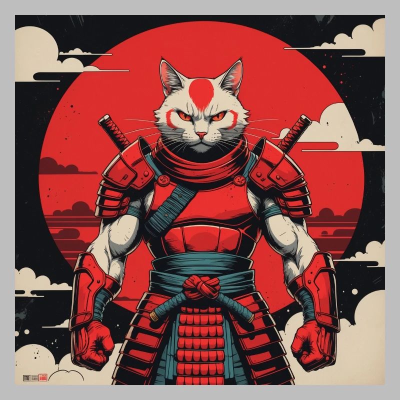 Samurai Cat Warrior