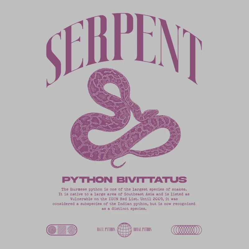 Burmese Python Modern Reptile Keeper Streetwear