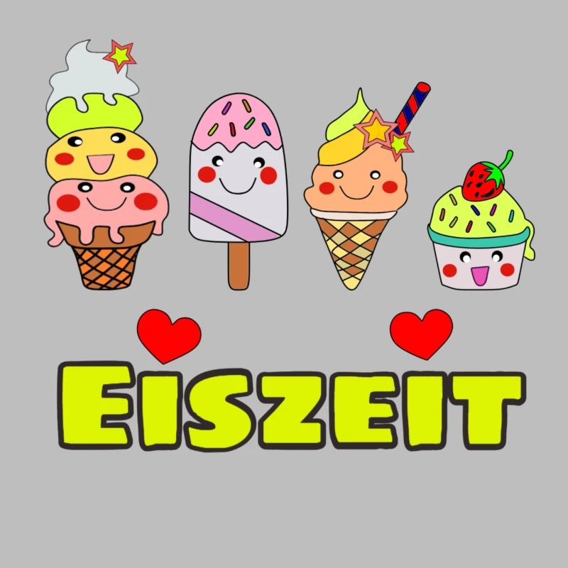 Eiszeit Eis Süßes Sommer Eis Shirt