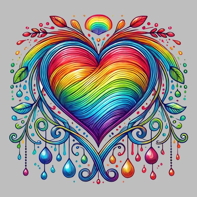 Regenbogen Herz