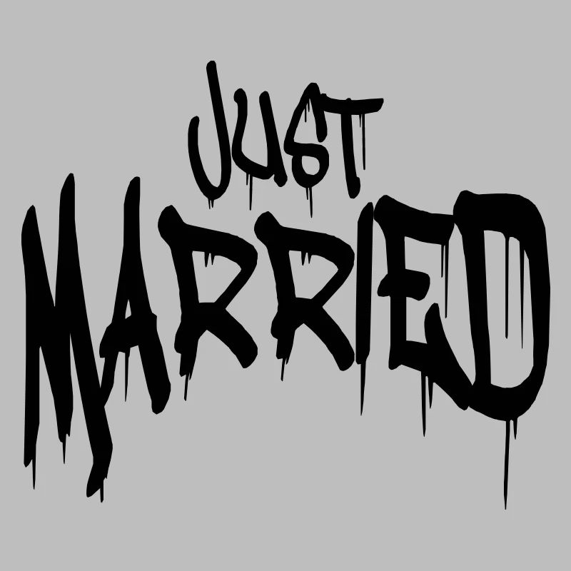 Graffiti Just married funny Logo