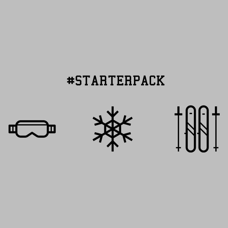 Starterpack Skifahrer
