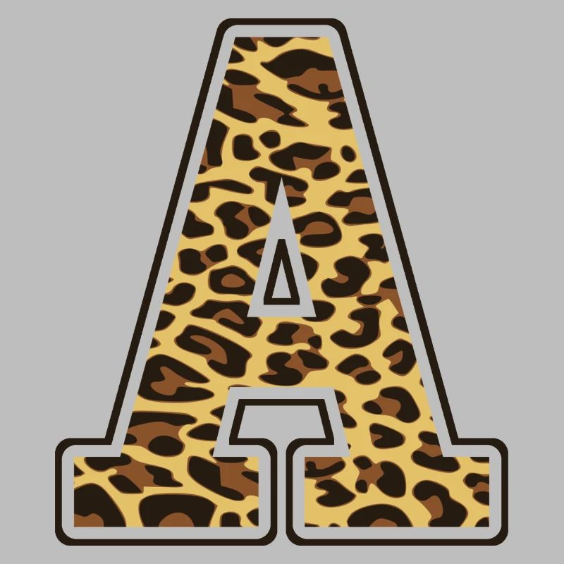 Letter A Leopard pattern