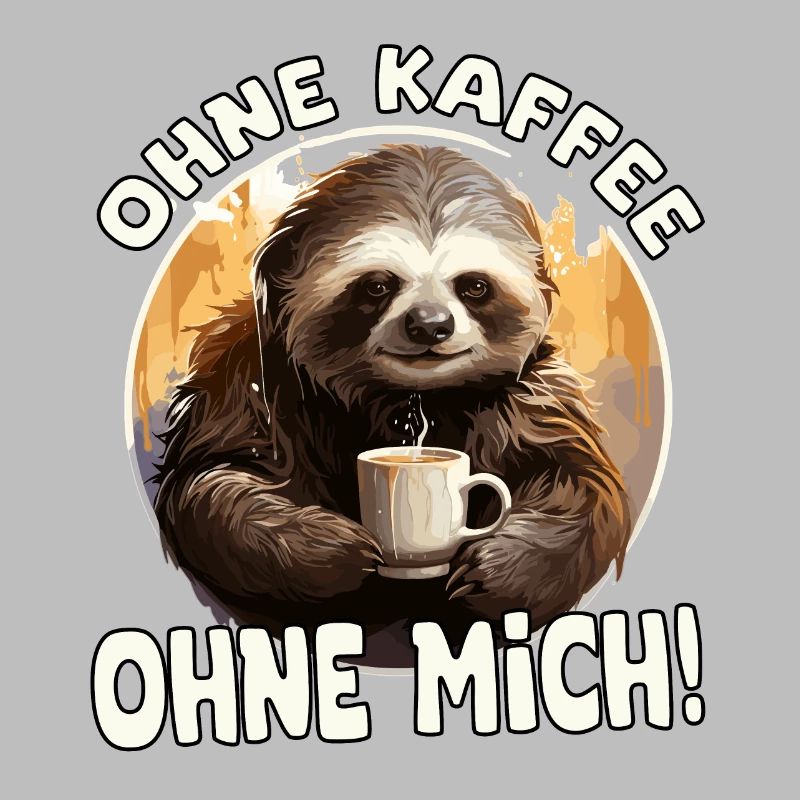 Funny Sloth Saying Without Coffee Without Me