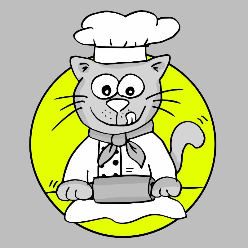 Retro Bäcker-Katze - Beruf Bäcker