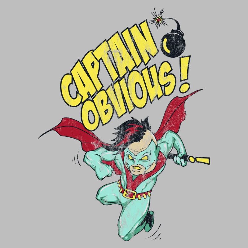 CAPTIAN OBVIOUS - Superhelden Punk Comic Geschenk
