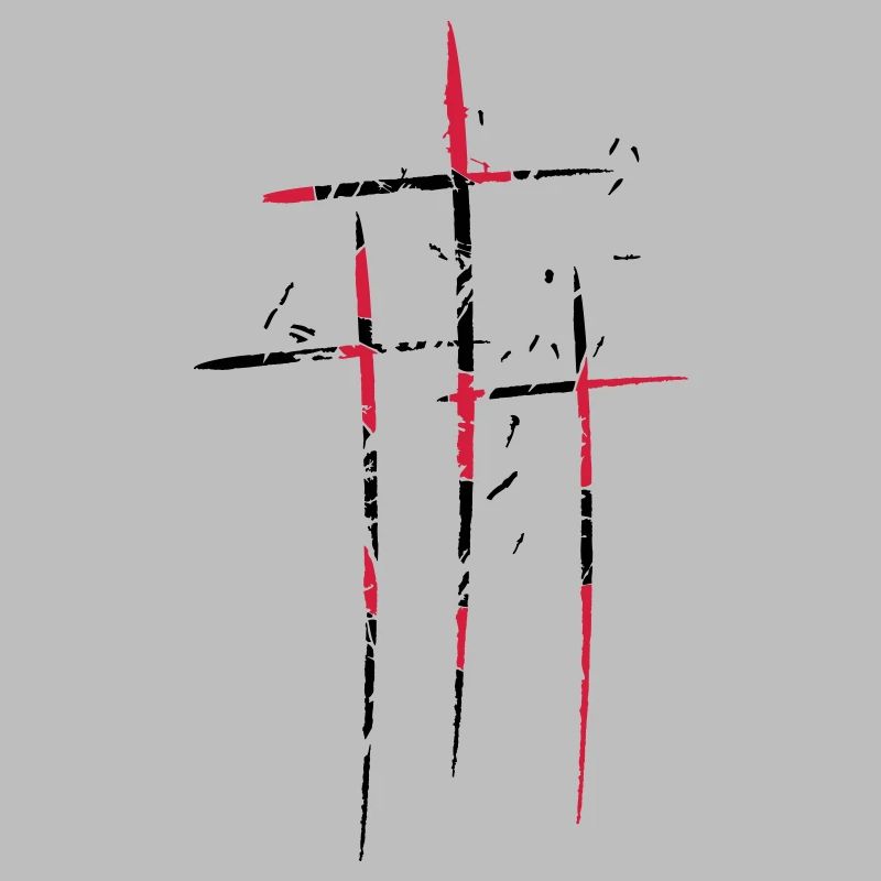 3 crosses design pattern scratch cool old tears br