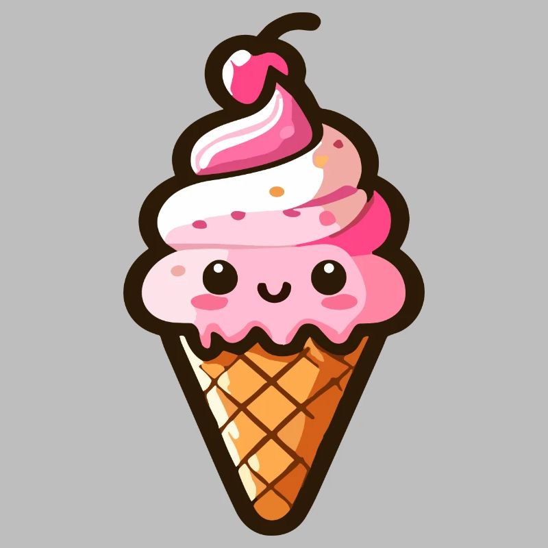 Cornet de glace a l'italienne mignonne