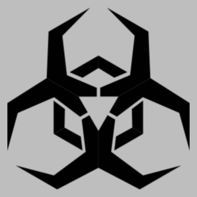 Angular Biohazard Symbole