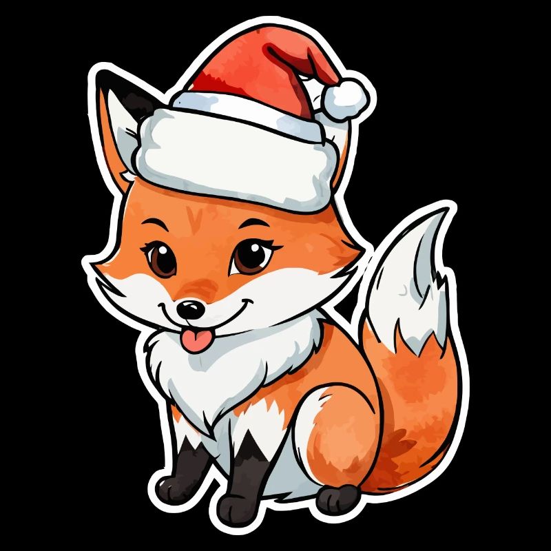 Fuchs Weihnachten Wasserfarben
