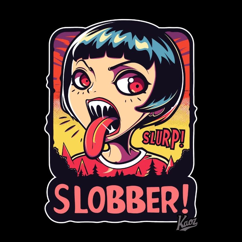 Cartoon eines Frechen Emo-Zombie-Mädchen