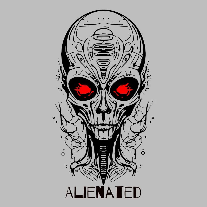 Visage extraterrestre aliéné