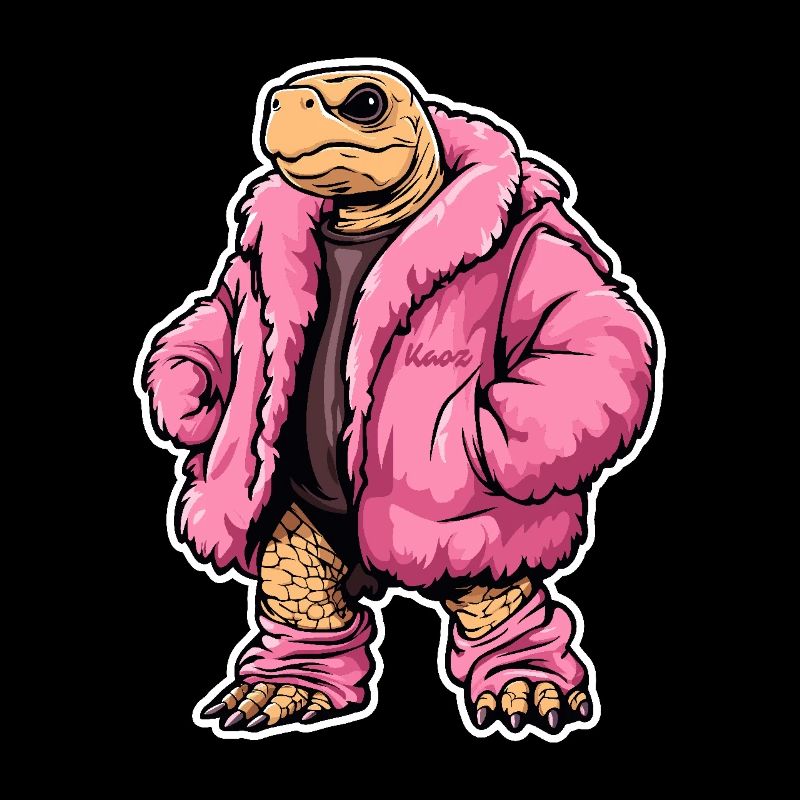 Fashion turtle with pink jacket