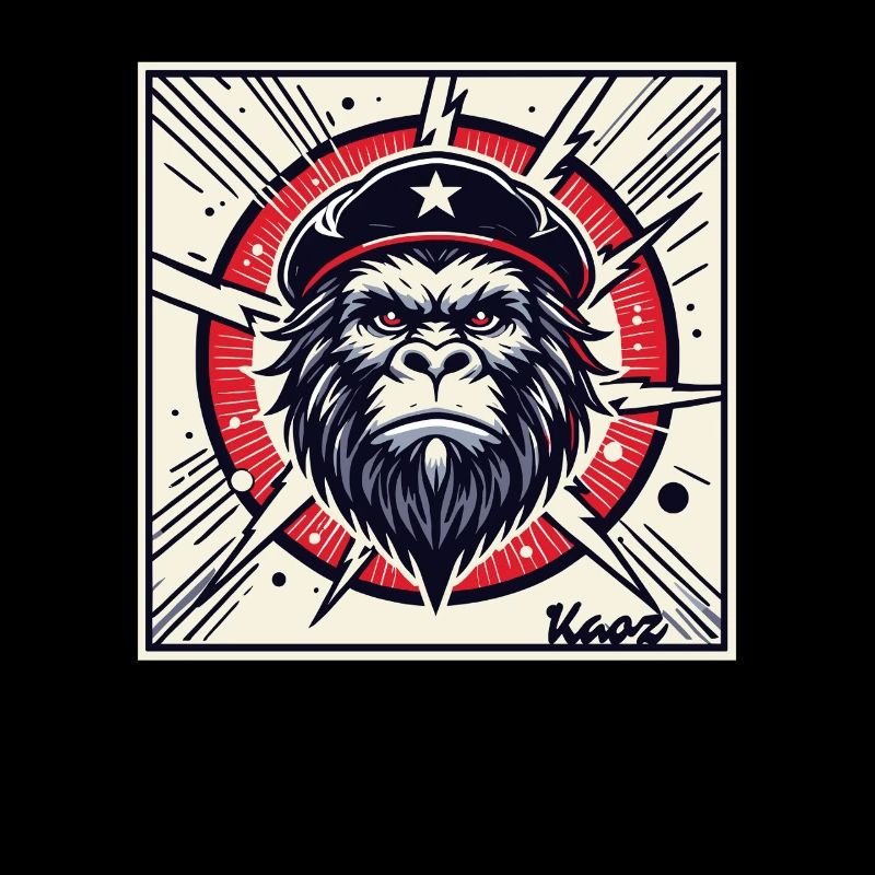 Revolutionärer Parodie Gorilla