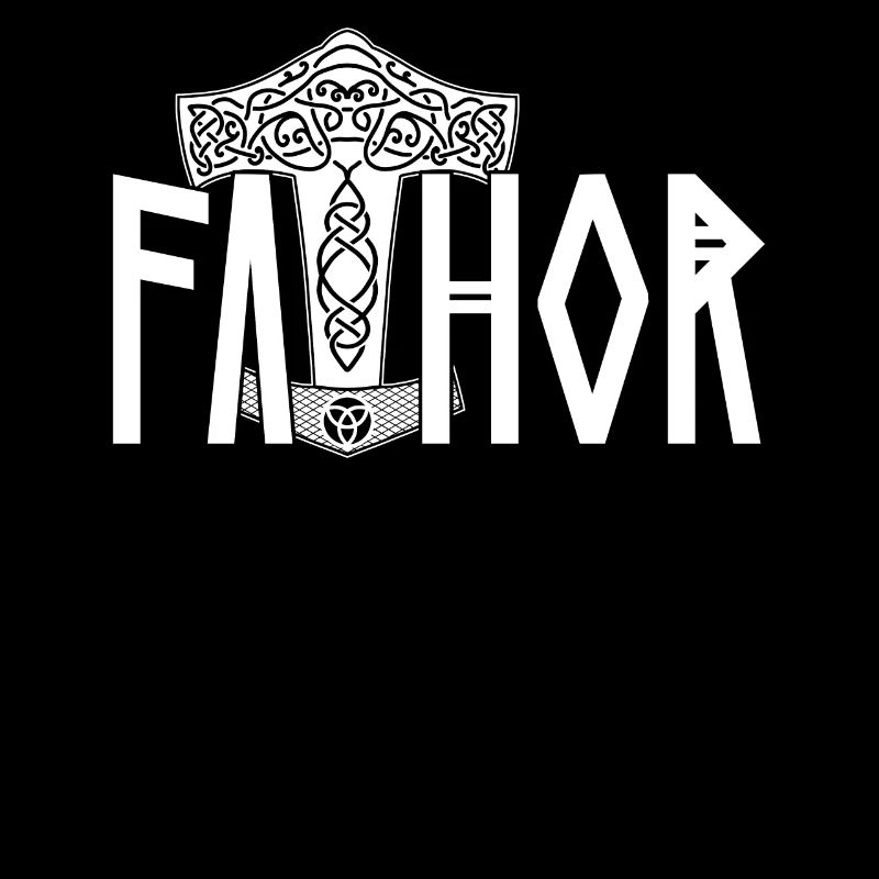 Stolzer Fathor Wikinger Papa Wikingerrunen Design