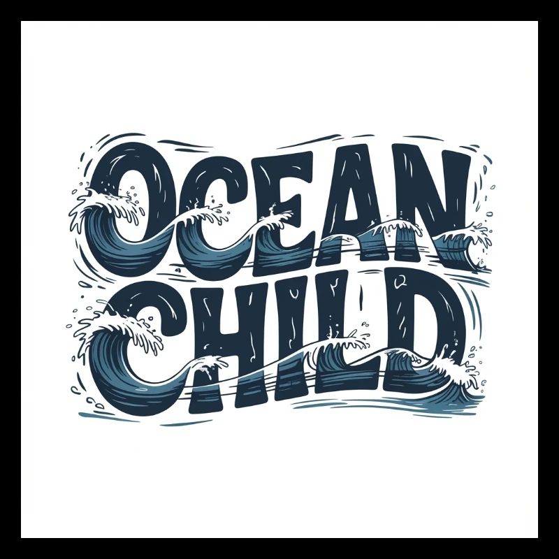 Ocean Child Wave Art