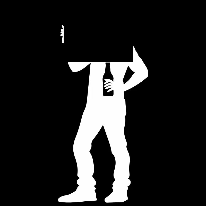 Bier Trinken Silhouette